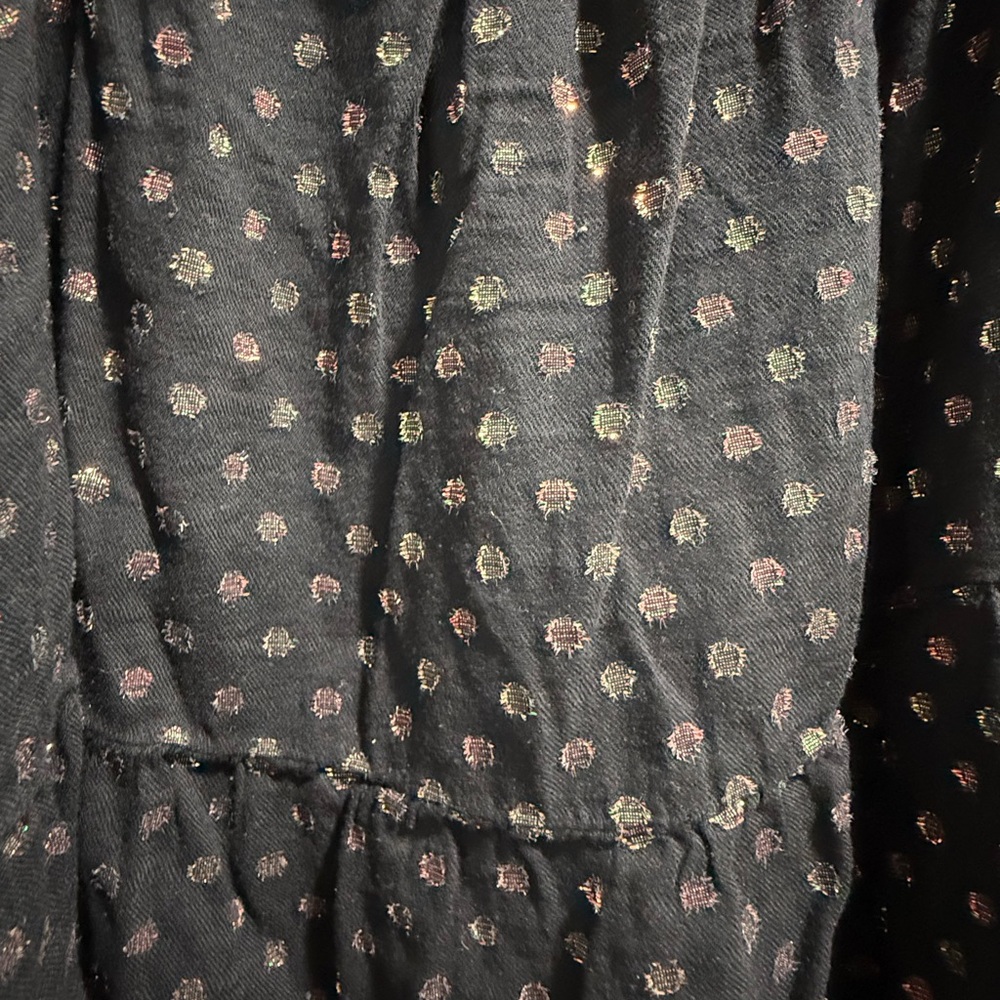 LOFT Black and shimmer polka dot Patterned Blouse - Picture 6 of 6
